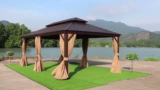 12' x 10' Aluminum Frame Hardtop Gazebo