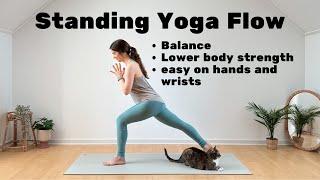 15 MIN STANDING YOGA FLOW || Lower Body Strength & Balance 🫶 easy on hands & wrists