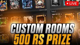 BGMI CUSTOM ROOMS LIVE || 650 RS PRIZE || PUBG LIVE CUSTOM ROOMS #bgmilivecustomroom #bgmicustomroom