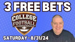 Saturday 3 Free Betting Picks & Predictions - 8/31/24 l Craig's Picks & Parlays l #bettingpicks