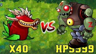 40 Fusion Plants Vs 9999 HP Robot Giga Gargantuar - Who Will Win? PVZ 1 Fusion Challenge