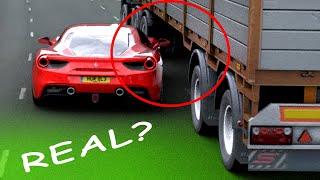 The truth | Ferrari under truck.