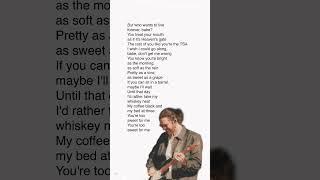 HOZIER- TOO SWEET #hozier #toosweet #hoziertoosweet #lyrics #tiktok #shorts #music #lyrictoad