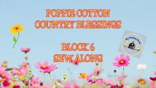 LET'S CHIT CHAT AND SEW - POPPIE COTTON - COUNTRY BLESSINGS - BLOCK 6