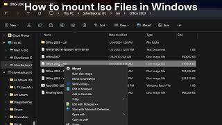 How to mount iso file on windows 11