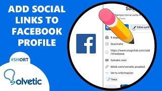 ‍ How to Add Social Links in Facebook Profile  1Min #Shorts