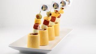 Mini Bloody Marys in Edible Cheddar Cheese Shot Glasses
