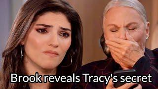 GH Shocking Spoilers Brook reveals Tracy's secret, destroying the spy plan to marry Chase