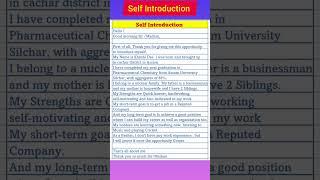 Self Introduction in English | introduce yourself in english #shorts #trending