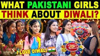 WHAT PAKISTANI GIRLS KNOW ABOUT DIWALI? | HAPPY DIWALI | PAKISTANI GIRLS REACTION ON DIWALI