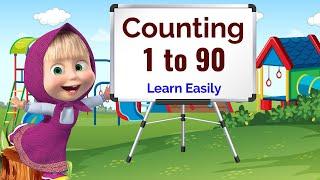 Learn counting 1 to 90, 1 se 90 tak ginti, count 1 to 90, counting one to Ninty, recognise Numbers