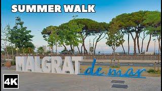  Malgrat de Mar Santa Susanna Catalonia Spain  4K Walk