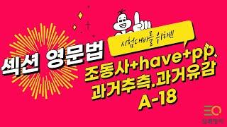 섹션영문법 A-18 조동사+have+pp - 피자구문독  삼쾌영어