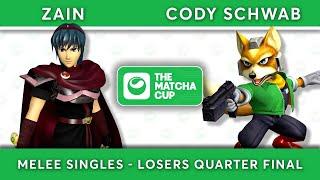 Matcha Cup #1 | Zain (Marth) vs Cody Schwab (Fox) | SSBM Melee Losers Quarters