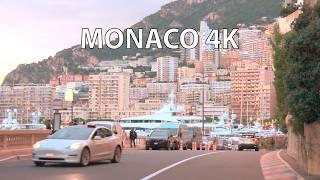 Monaco 4K - Sunset Drive - Driving Downtown