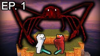 Surviving Giant Spiders on a Haunted Island in Hardcore Minecraft