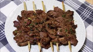 소고기산적 / 촉촉하고 부드러운 소고기산적 만들기 / Skewered roasted beef / 명절음식