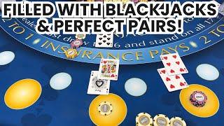 Blackjack | $600,000 Buy In | THIS SUPER HIGH ROLLER WIN IS FILLED WITH BLACKJACKS & PERFECT PAIRS!