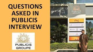 QUESTIONS ASKED IN PUBLICIS (Publicis Global Delivery) INTERVIEW FOR MARKETING ANALYST