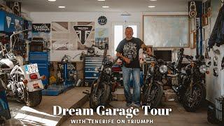 A Dream Motorbike Garage Tour With Tenerife on Triumph Motorcycle Rentals