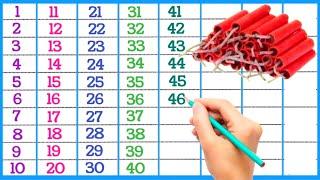 English Counting, 1 to 75, Learn How to Count 1 to 100, એકડા, गिनती, એકડી, ekda, Number blocks,P-452