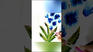 how to make a flower with painting colours | flower painting
