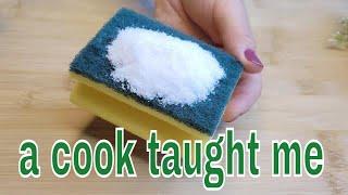 Put Salt in your Dishwashing Sponge and you will never use it again as before