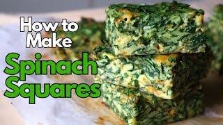 Easy One Bowl Spinach Squares Recipe