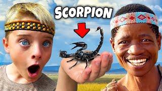 Kids hold SCORPIONS on Wild Africa Safari Adventure