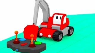 Le SOUS-MARIN avec TINY TRUCKS: bulldozer, grue, tractopelle | Dessin animé éducatif