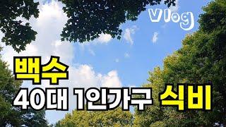 [40대 백수 브이로그] 40대 1인가구 식비, 백수는 하루에 몇 끼를 먹을까?