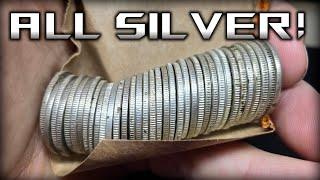 HUGE SILVER QUARTER SCORE!!! (COIN ROLL HUNTING)