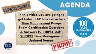 SAP SF Time Management THR94_2311 2H2023 Certification Exam Questions and Answers Preparation @sap