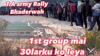 T.A Rally 2024 | At Bhaderwah Chinta  | T.A Army rally | 1st day all jk ut rally