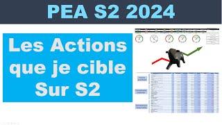 Point sur le PEA et actions cible sur S2