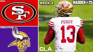 49ers vs. Vikings | Week 2 Simulation | Madden 25 Gameplay