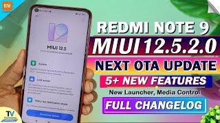 Redmi Note 9 New MIUI 12.5.2.0 Update Full Changelog | 5+ New Features | Redmi Note 9 New Update