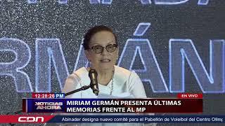 Miriam Germán presenta presenta últimas memorias frente al Ministerio Público