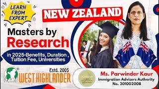 Masters by Research in New Zealand 2025 - Benefits, Duration, Tuition Fee, Universities