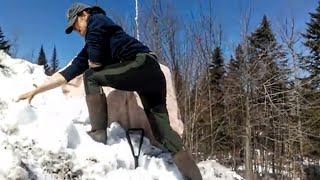 Ice Fishing Survival Challenge: Building A Shelter With Minimal Tools | Melanie-Sawyer.com