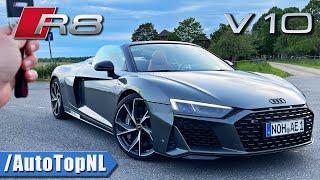 2021 AUDI R8 V10 Spyder REVIEW on AUTOBAHN [NO SPEED LIMIT] by AutoTopNL