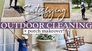 SATISFYING OUTDOOR CLEAN WITH ME! | Relaxing Spring Cleaning Motivation | Clean and Calm