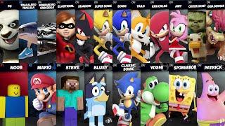 Sonic vs Mario vs Yoshi vs Tralalero Tralala vs Bombardiro Crocodilo | Super Smash Bros Ultimate