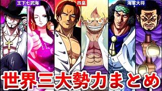 【ONEPIECE】ワンピ界最強!?三大勢力まとめ【総集編】