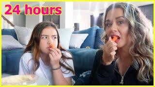 I EAT EVERYTHING MY MOM EATS FOR 24 HOURS | SISTER FOREVER