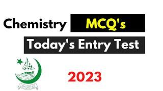 Today's entry test chemistry mcqs karachi university admission 2023 | ku entry test