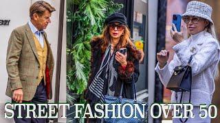 Street Fashion Over 50 in London's Mayfair, Bond Street & Marylebone