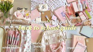 Pinterest school girl prep | what’s in my backpack, notion setup, school supplies | that girl