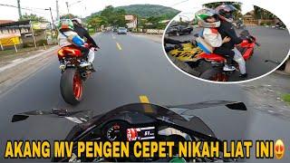 DUCATI V4 BONCENG ANAK‼️AKANG MV TEST RIDE NINJA H2