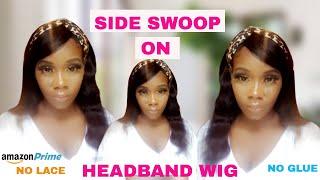 SIDE SWOOP ON HEADBAND WIG NO LEAVE OUT FT AITERINA HAIR